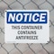 Signmission This Container Contains Antifreeze, 14 in W x Rectangle, Plastic OS-2PACK-NS-P-1014-L-18596 - alternate 5